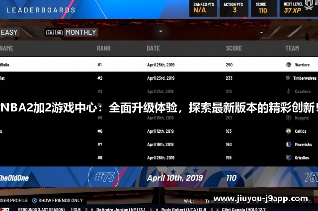 NBA2加2游戏中心：全面升级体验，探索最新版本的精彩创新！